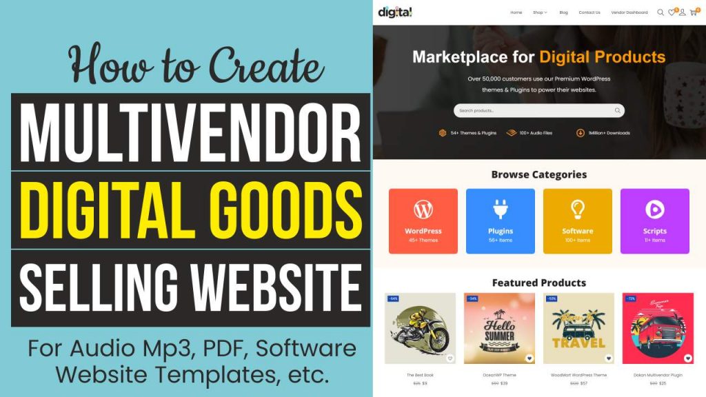 How To Create A Digital Downloadable Products Selling Multi Vendor Ecommerce Website With 0423