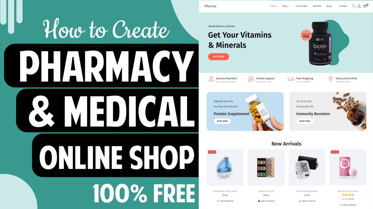How to Create a FREE Online Pharmacy eCommerce Website with WordPress