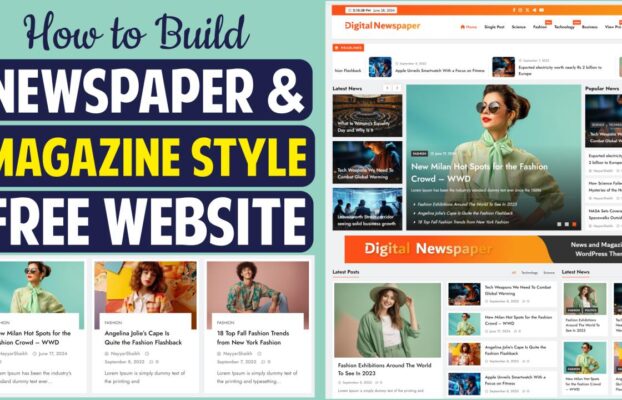 How to Make a FREE Newspaper & Magazine Blog Website with WordPress – Google AdSense Integrated