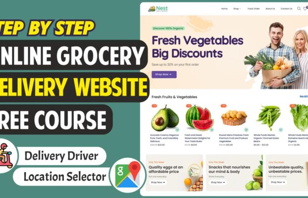 How to Make FREE Online Grocery Delivery eCommerce Website with WordPress