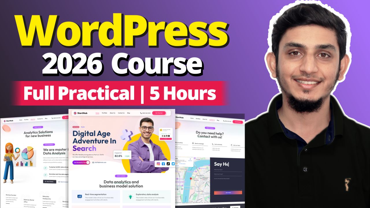 WordPress MasterClass FREE Course – Become WordPress & Elementor Website Designing Expert in 2026
